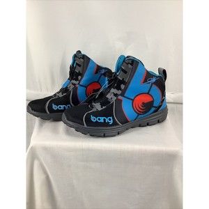 Bang Size 6 Energy Drink Shoes womens Rare Promotional Shoes blue and black
